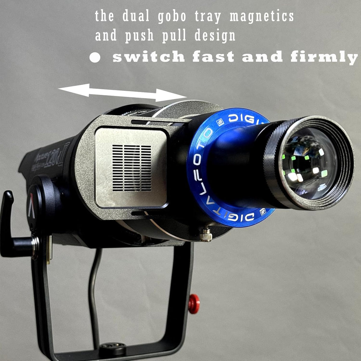 DIFESURO Optical Snoot Bowens Mount Gobo Projector, 39 Gobo's, projectiebevestiging voor fotografie Spotlight, compatibel met Aputure Amaran 100X/D 200D/X, 150C, Godox SL60 voor portret,