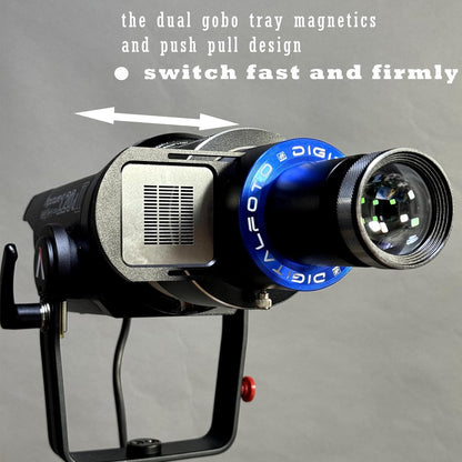 DIFESURO Optical Snoot Bowens Mount Gobo Projector, 39 Gobo's, projectiebevestiging voor fotografie Spotlight, compatibel met Aputure Amaran 100X/D 200D/X, 150C, Godox SL60 voor portret,