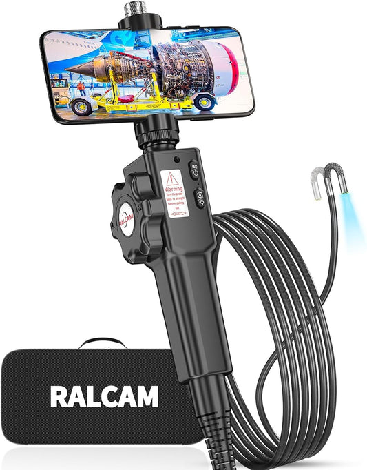 Ralcam Endoskopkamera mit Licht Camera - Inspektionskamera 8.5mm HD1080P Industrial Endoscope mit 8 Adjustable LED Digitales Endoskop 2m Flexible Kabel, für Android und IOS Smartphone (2M Kabel)