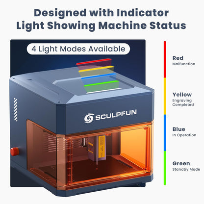 Lasergraveermachine – Lasergraveur – Graveermachine – Graveerlaser – Graveerapparaat – Volledig Gesloten Uitvoering – 12 W Diodelaser – Werkbereik 150 X 150 Mm