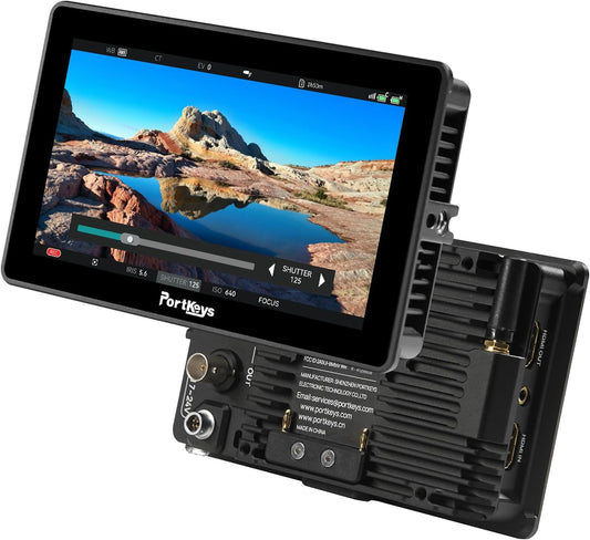Portkeys BM5IV WR Camera Monitor 5,5" 2000nits SDI HDMI Monitor, Draadloze Camerabediening voor RED ARRI Sοny Canοn ZCAM, 3G-SDI 4K HDMI Cross-Conversie, 3D LUT Output, Aluminium Behuizing