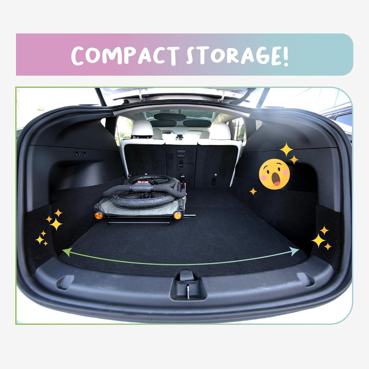 Breeze Black | Luxe hondenfietskar | groot formaat jogger | eenhandig opvouwbaar | luchtbanden | INCL regenhoes | bandenpomp | fietsadapter