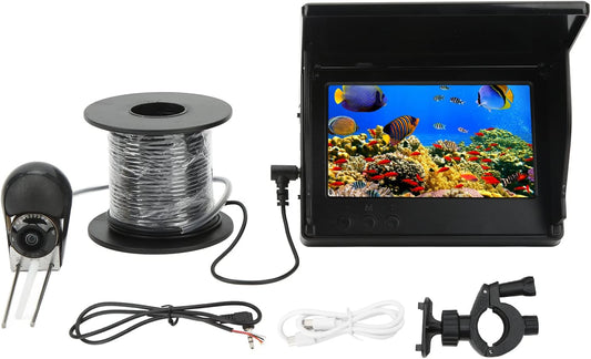 Onderwaterviscamera , ABS IPS Full View Draagbare Fishfinder camera met 5inch HD LCD monitor , Waterdichte Onderwatercamera voor Ice Lake Sea Boat Kayak Fishing(30m/98 , 4ft)