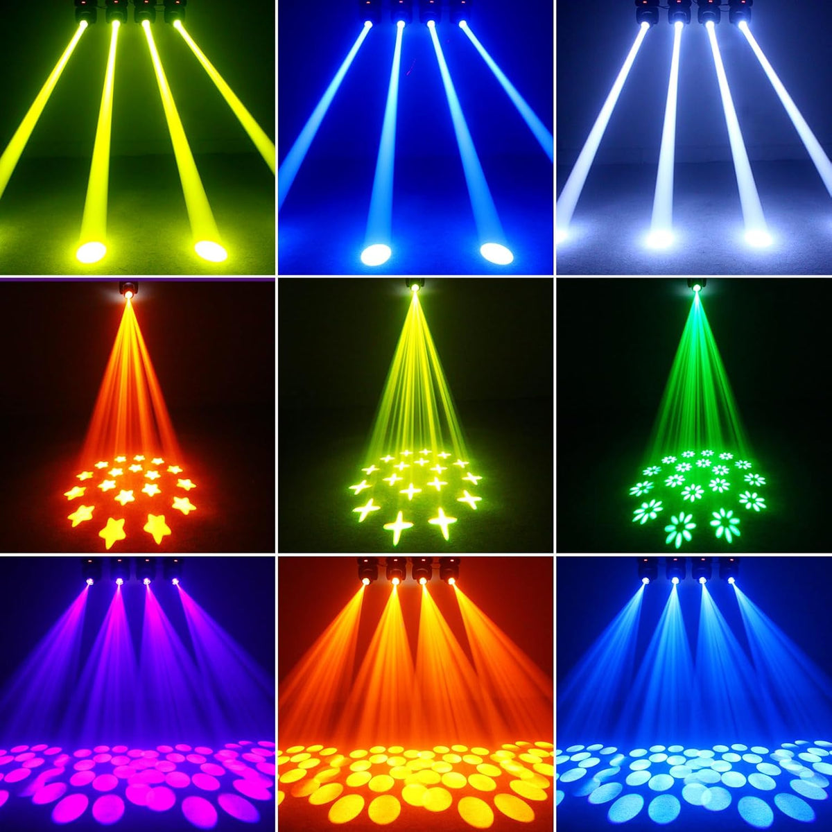 100 W Moving Head LED DMX DJ-lichten draaiende spot beam 18-voudig prisma podiumverlichting 8 kleuren met geluid geactiveerde modi voor bruiloftsfeesten kerk live band show bar disco party