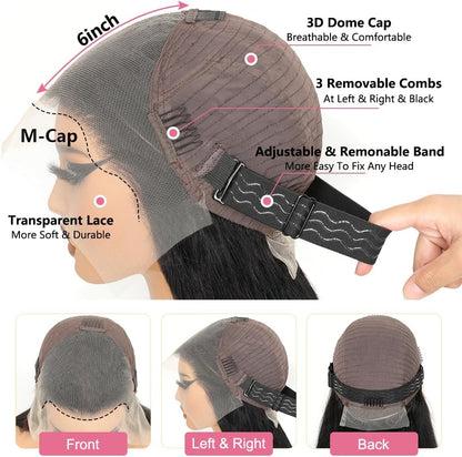 13x6 HD Lace Front Pruik – Pruik van Echt Haar – Haarpruik – Lace Wig – Human Hair Pruik – HD Transparant Swiss Lace – 18 Inch Body Wave