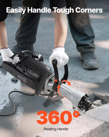 VEVOR Demolition Hammer, 2800 W, Electric Chisel 1200 BPM, Concrete Breaker with 3 Chisels, 1 Clay Shovel, Transport Case, Gloves, Goggles, for Chiseling, Construction, Destruction