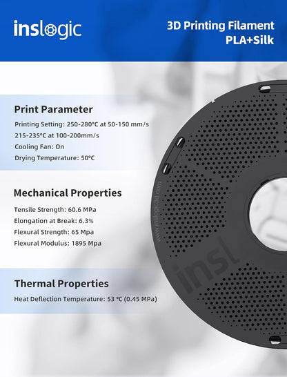 3D Printen Filament – PLA Filament – Zijde Filament – Monochroom Filament – 3D Pen Filament – Zijdeachtige Glans – 10 Kg (10x1 Kg) – 1,75 mm Geschikt voor FDM Printers