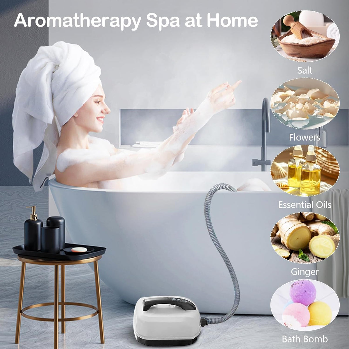 Buismat voor badkuip – Whirlpoolmat – Bubbelbadmat – Badmat – Massagemat – 114 sproeiers – 6 intensiteitsniveaus