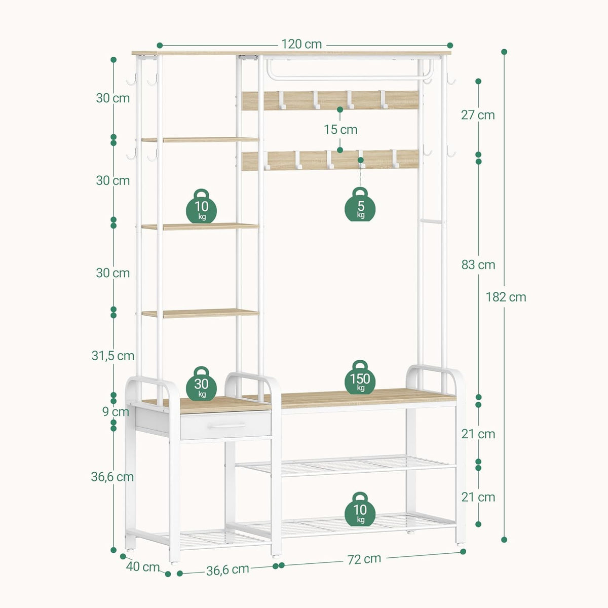 Hzuaneri Coat Rack HT03516W