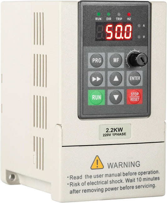 Jadeshay VFD-omvormer, 2,2 kW, 220 V, eenfasige naar driefasige converter, frequentieomvormer voor 2,2 kW motortoerentalregeling