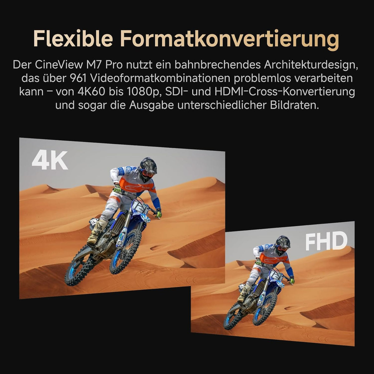 Accsoon CineView M7 Pro 7" 4K60 Camera Field Monitor & Dual-Band Transmitter & Receiver met SDI/HDMI, LUT-ondersteuning, Live Streaming, Touchscreen, 3-in-1 Draadloos Videosysteem voor Filmmaken