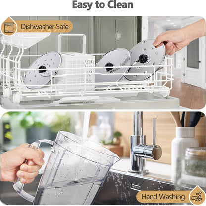 YASHE Multifunctionele keukenmachine, 11-in-1 blender, blender, hakmolen, sapcentrifuge en deegmachine met 2,5 l kom en 1,5 l mengbeker, 1300 W, 3 snelheden, pulsfunctie, veiligheidsvergrendeling