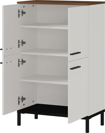 Germania Ladekast 2643-573 GW-YONKERS, in kasjmier/walnoot repro, met vier deuren, 60 x 97 x 34 cm (BxHxD)
