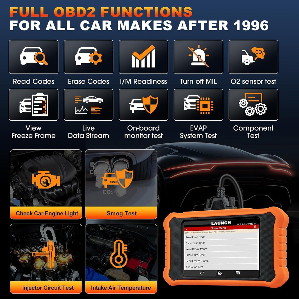 LAUNCH Creader Elite 2.0 OBD2 Diagnostisch Hulpprogramma voor Toyota voor Lexus Dezelfde Functie als LAUNCH X431, Volledige Systeem, Actieve Test, ECU Codering Diagnostisch Hulpprogramma Auto