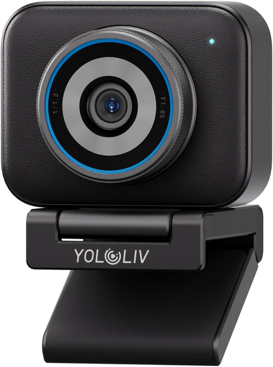 YOLOLIV YoloCam S3, 4K-streamingwebcam, DSLR-achtige bediening, filmische effecten, 4× zoom, HDR, ongecomprimeerde video, geoptimaliseerde PD-autofocus | USB-C voor pc en Mac