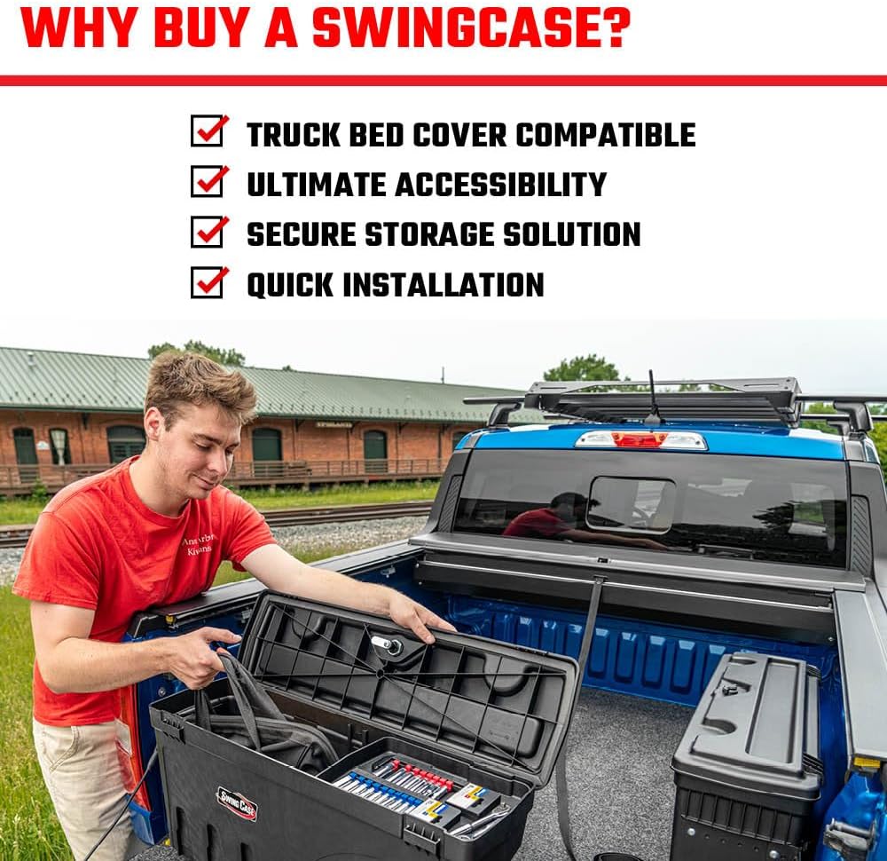 UNDERCOVER SwingCase Truck Bed Opbergdoos | SC104D | Past 2019-2023 Chevy/GMC Silverado/Sierra 1500 Drivers Side