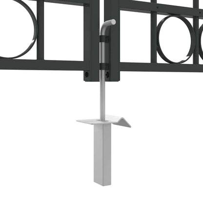 Metalen Poort – Buitendeur – Tuinpoort – Ingangspoort – Opritpoort – Matgrijs – Privacyborgend – Weerbestendig Design