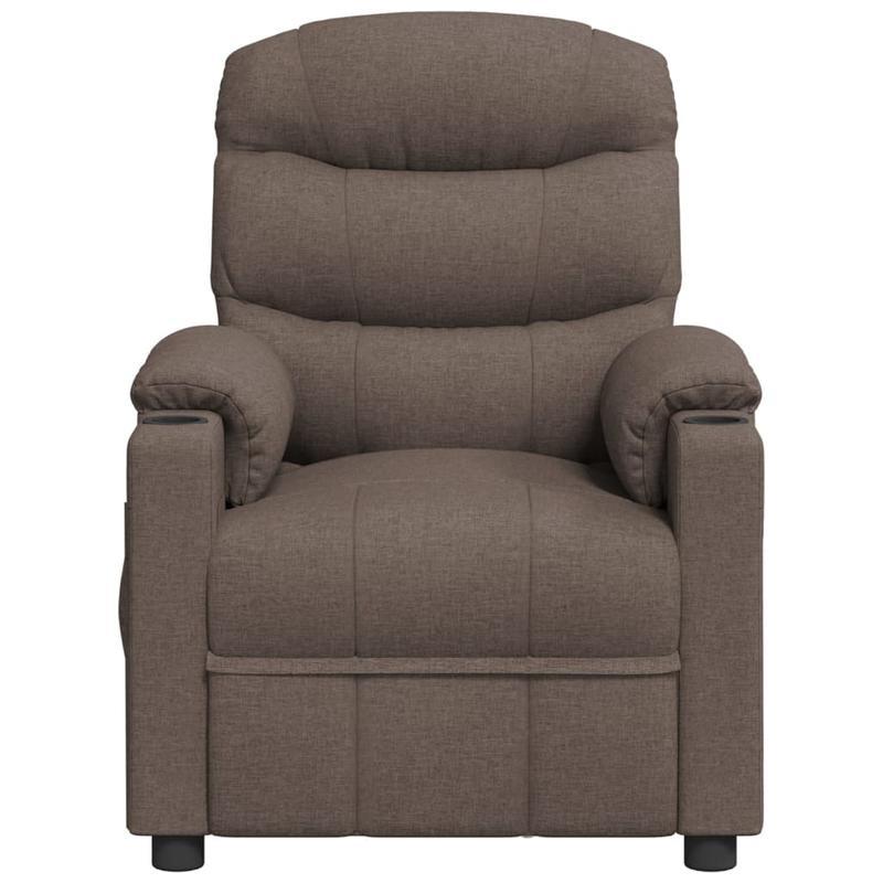 Relaxfauteuil – Fauteuil – Loungestoel – Relaxstoel – Zetel – Taupe – Handmatig Verstelbare Rugleuning – Hoogwaardig MDF Houten Frame