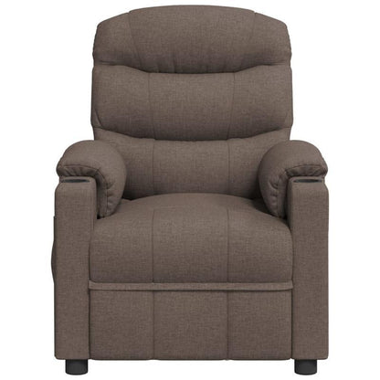 Relaxfauteuil – Fauteuil – Loungestoel – Relaxstoel – Zetel – Taupe – Handmatig Verstelbare Rugleuning – Hoogwaardig MDF Houten Frame