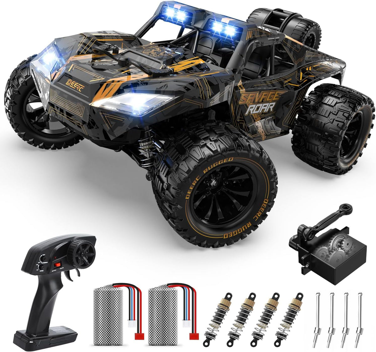 <font dir="auto" style="vertical-align: inherit;"><font dir="auto" style="vertical-align: inherit;">        DEERC 1:14 Fast Remote Control Car, 40km/h High Speed RC Truck with LED Headlight for Boys, Offroad 2.4GHz 4x4 RC Offroad Car, Monster Truck Toy,