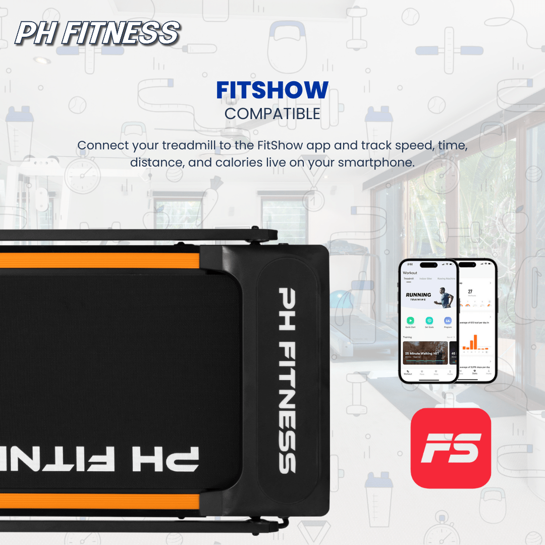 Loopband – Treadmill – Hardloopband – Fitnessapparaat – Wandelloper – Opvouwbaar – 1,5 HP Motor – Bluetooth Speaker & FitShow App