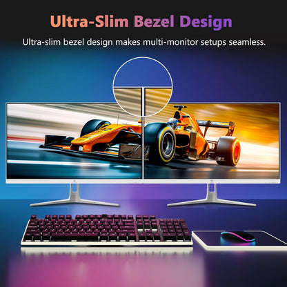Z-Edge Gaming Monitor White 27'' 240Hz, IPS Panel, 1ms, Display White FHD(1920x1080) with HDMI Cable, FreeSync, 400cd/m², HDMI2.0*2 & DP1.4*2, Adjustable Tilt, Ultra Slim Frame, VESA Mountable