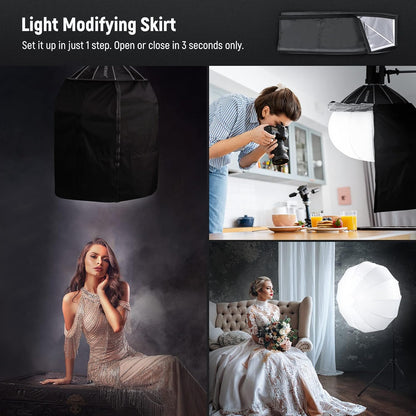 Lantaarn Softbox – Softbox – Lichtdiffuser – Studiolamp – Videolamp – 90 Cm / 35 Inch – Bowens Mount – 360° Lichtverdeling