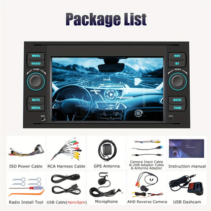 Autoradio – Multimedia Systeem – Navigatiesysteem – Dashboard Stereo – Android Auto – 7 Inch Touchscreen – Draadloze CarPlay & Dual Camera Ondersteuning – Met Camera & DVR Bundle