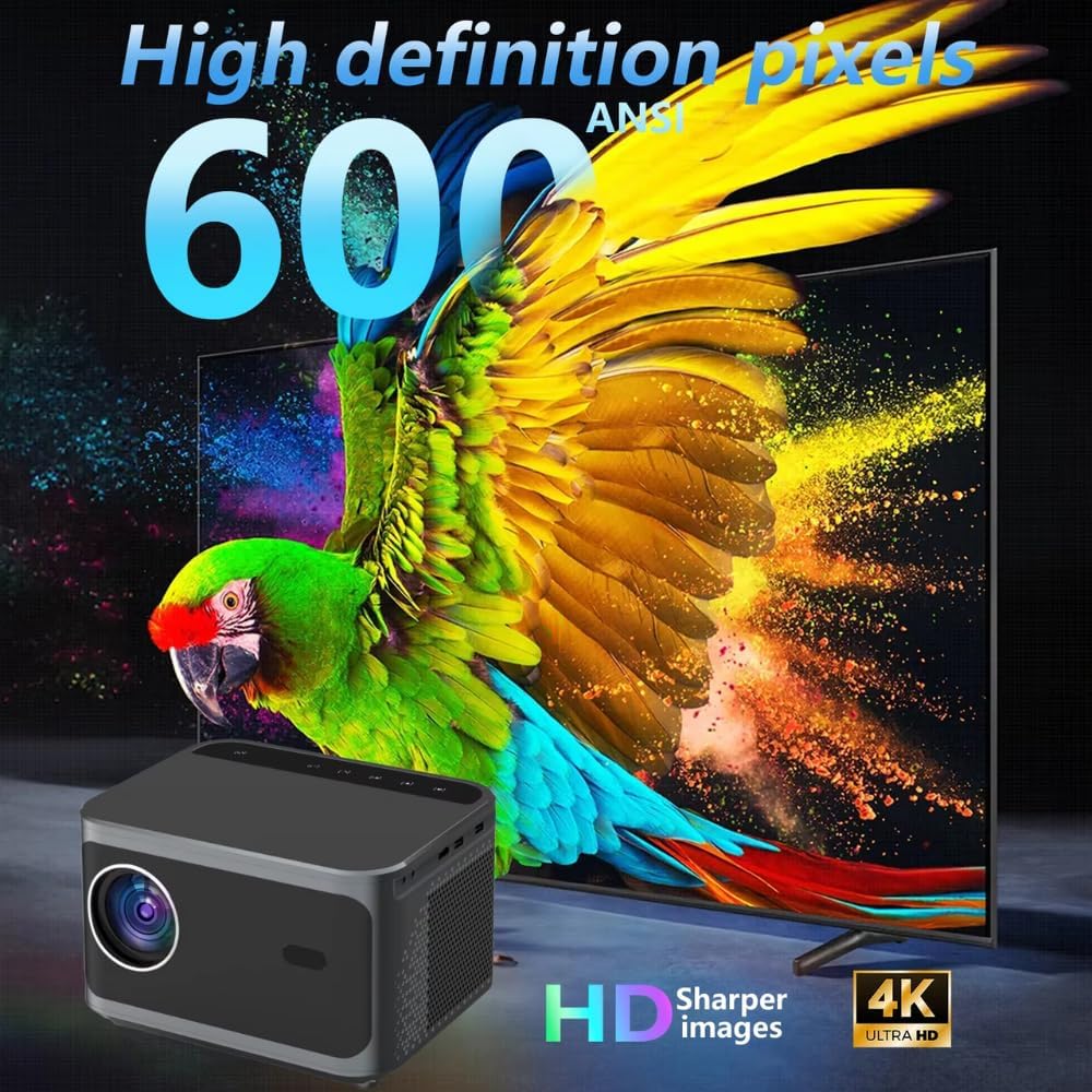 Beamer 4K / WiFi 6 / BT 5.4 Android 13 TV & [geïntegreerde app] Automatische focus, Full HD 1080P, hifi-luidspreker, korte brandpuntsafstand, compatibel met HDMI/TV Stick/Gaming