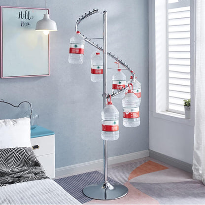 Spiraal roterend kledingrek, 38 ballen heavy duty kledingrek, staande metalen stevige vrijstaande hanger voor boetiek slaapkamer ruimtebesparend (kleur: goud, maat: 180 cm)