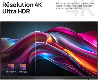 KOORUI N07 27 Inch PC Display, 4K Monitor UHD (3840 x 2160), IPS 60Hz HDR10 Adaptive Sync, 2x HDMI 2.0 & DisplayPort 1.4, VESA 100 x 100mm, Eye Care - QUORE