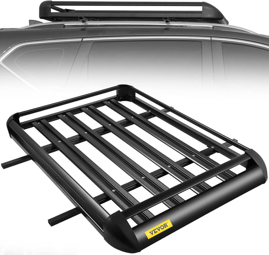 Vevor - Auto dakdrager - Laadvermogen 100KG - 127 x 90 x 14 cm - voor alle soorten auto's - Zwart - QUORE