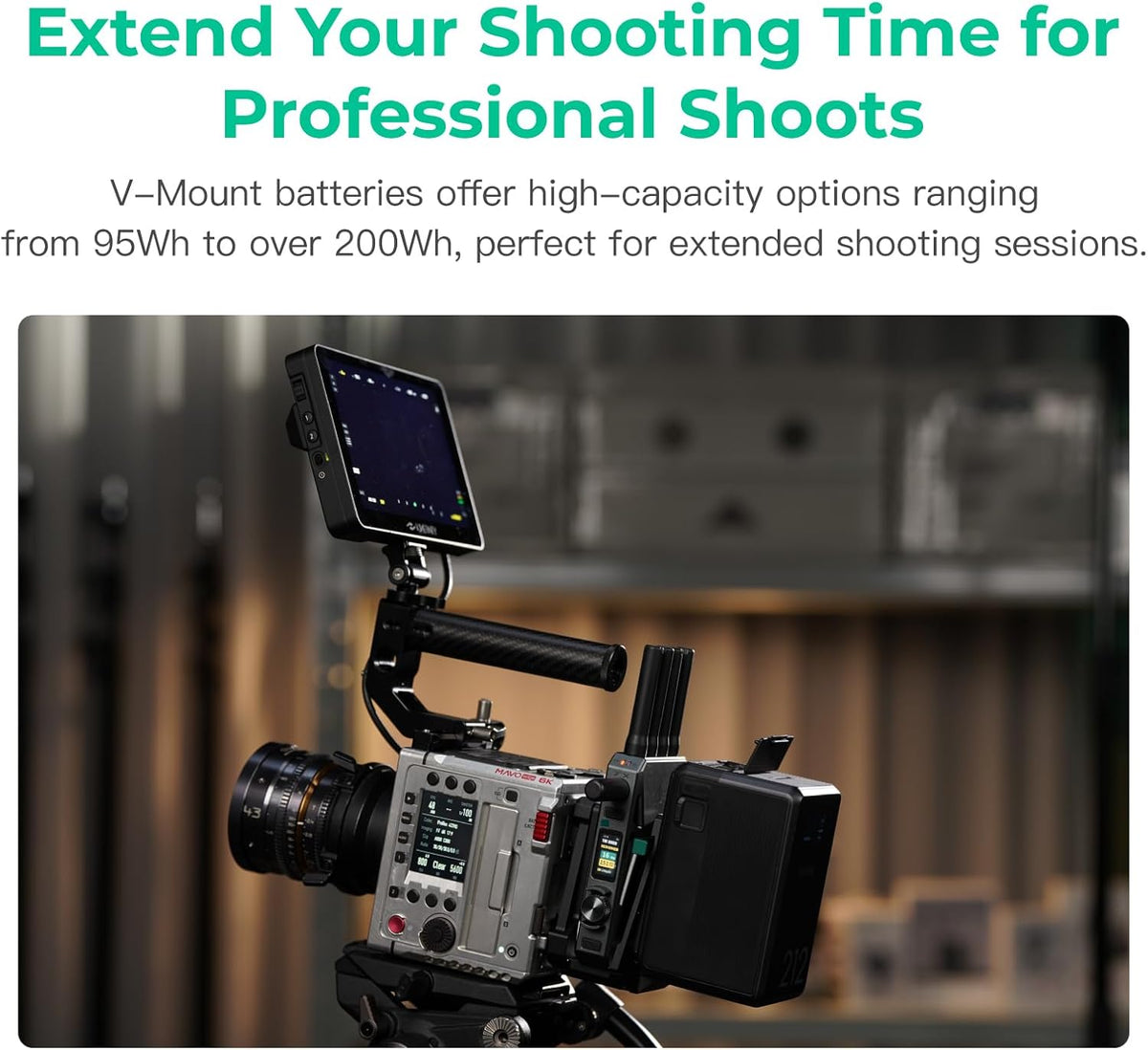 Accsoon V-Lock Accu-adapter, V-Mount batterijplaat met DC-voeding voor V-Mount batterij, compatibel met CineView Master 4K, CineView 2 SDI-zender, voor DSLR, camera