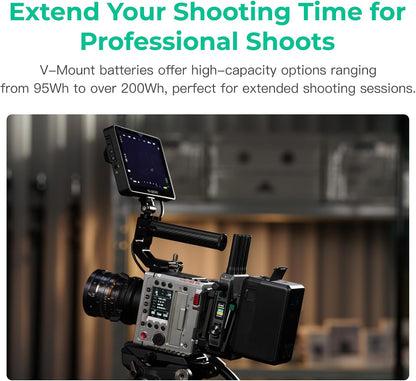 Accsoon V-Lock Accu-adapter, V-Mount batterijplaat met DC-voeding voor V-Mount batterij, compatibel met CineView Master 4K, CineView 2 SDI-zender, voor DSLR, camera