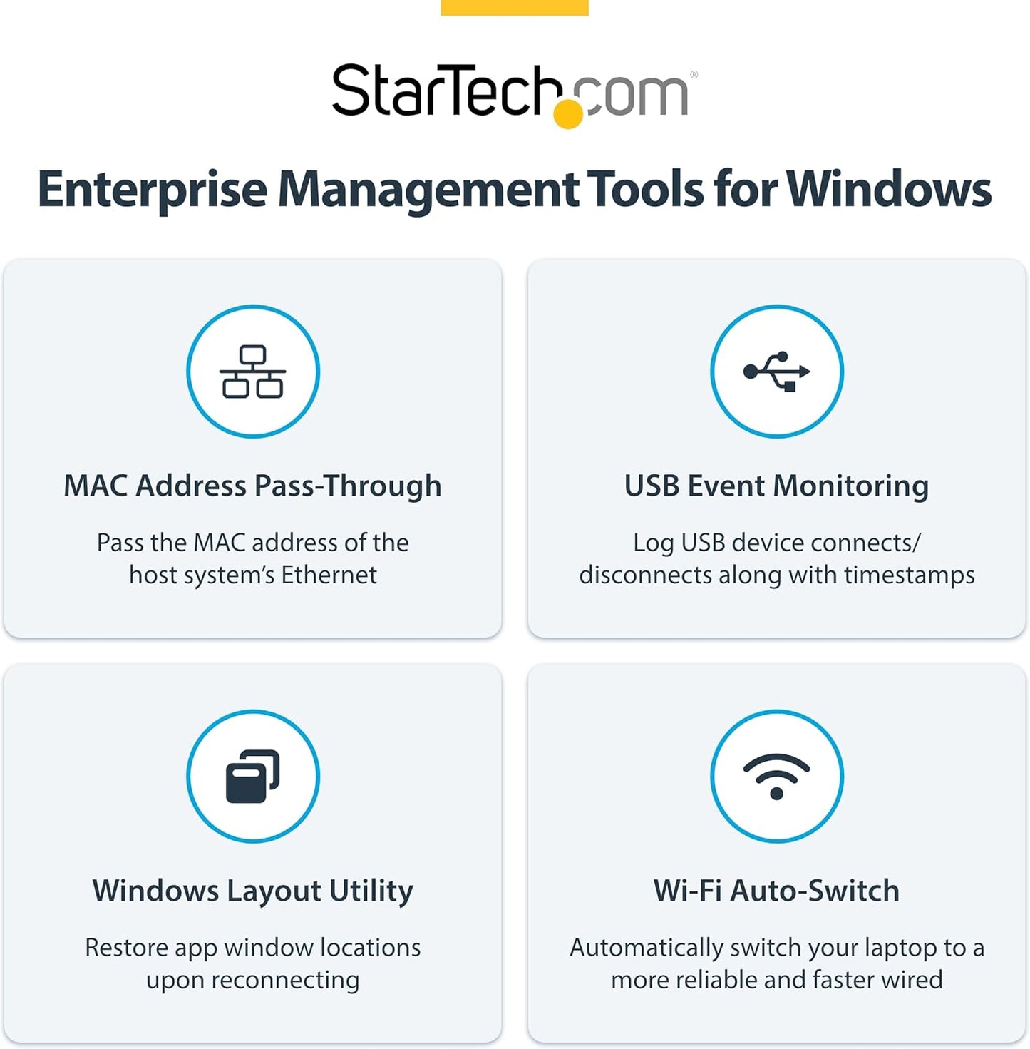 StarTech Dual-Monitor USB-C Docking Station, HDMI, 4K 60Hz, 100W Laptop Charging, 1GbE, Driverless, Multi-Monitor Dock