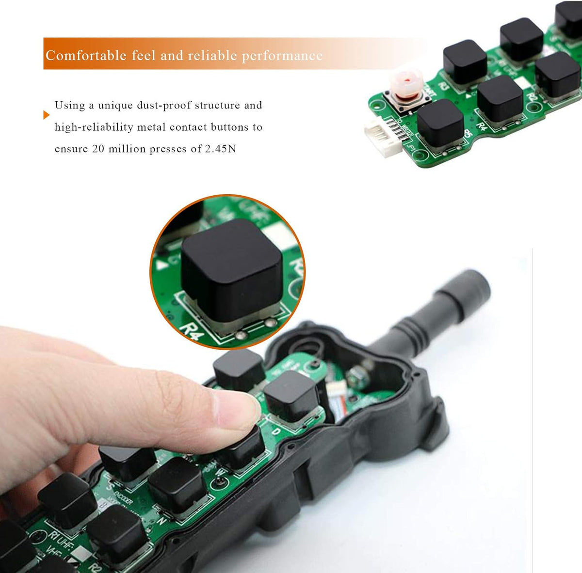 MXBAOHENG Kraan Hoist Control Double-speed Hoist Radio Control Draadloze Crane Controller voor Lier & Windlass & Hijstoestel & Kraan F24-8D (1zender & 1 ontvanger) (AC 12-36V 50-60HZ)
