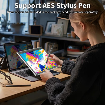 Portable Monitor Touch Screen 14 inch 2K, 2560x1440 100% P3 1Ms Mobile Display, AES Stylus Pen Support, Eye Care Portable Monitor - QUORE