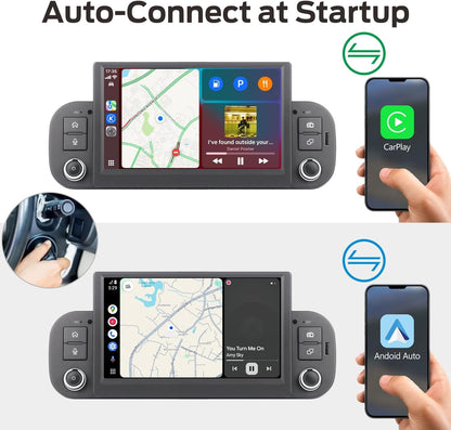 Fast Boot Linux Autoradio Compatible with Fiat Panda 169 2013-2020 | Plug & Play | Bluetooth/Wireless CarPlay/Android Auto/FM/AM/RDS/USB | 100W DSP |