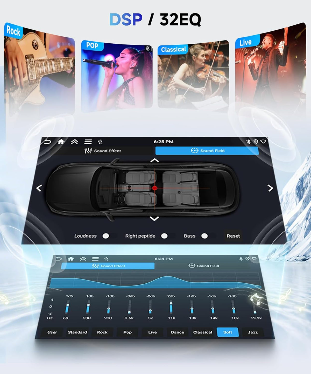 【4G + 128G】 Hodozzy Wireless Carplay autoradio 2 DIN met USB Type-C, 7 inch incell display Android Bluetooth autoradio met Android Auto/DSP/WiFi/RDS/FM/SWC/achteruitrijcamera