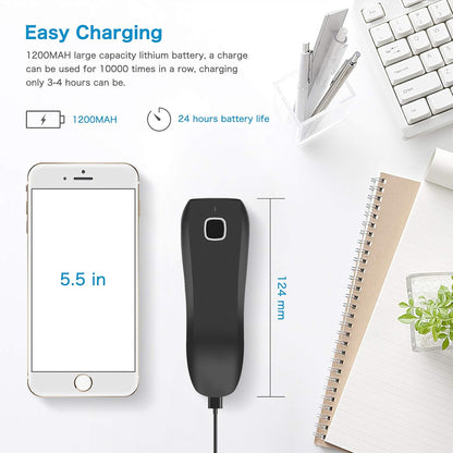 NETUM C990 Bluetooth 2D QR Barcodescanner Draadloos Compatibel, Small Pocket USB 1D 2D QR-codescanner voor inventaris, Barcodescanner voor tablet iPhone iPad Android iOS PC POS