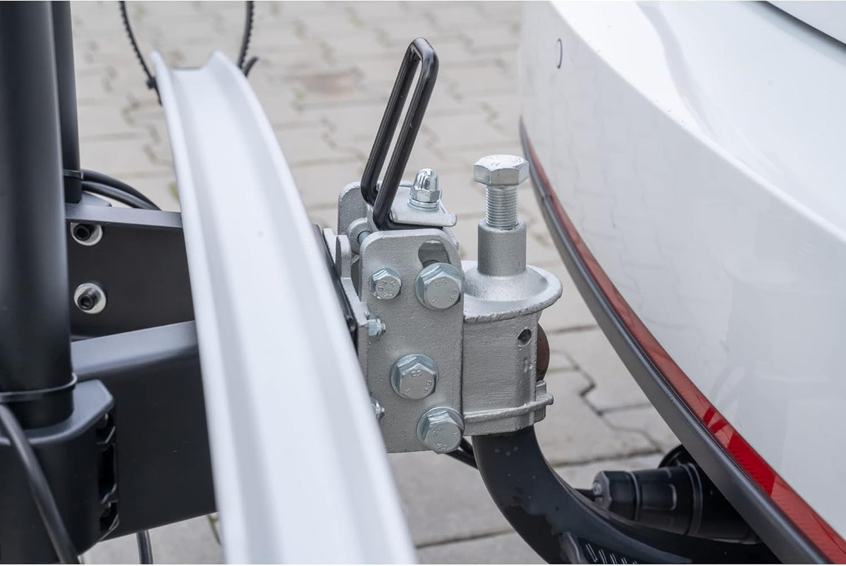 cartrend Koppelingsfietsendrager Alu Active, geschikt voor 2 fietsen, fietsendrager koppeling, fietsendrager auto, drager auto, zwart-zilver