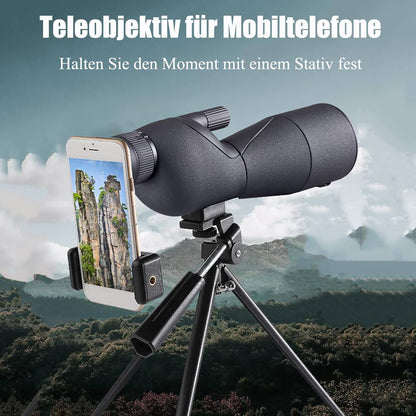 Monoculaire zoom-telescoop, 60 mm oculaire BAK4 HD astronomie telescoop met adapter en driepod-telescoop voor verrekijker, volwassenen, vogelobservatie, astronomie, landschapsfotografie
