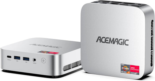 ACEMAGIC M1 Mini-pc, AMD Ryzen 7 6800H (8C/16T, tot 4,7 GHz), 16 GB LPDDR5 (6400MT/s) 512 GB MVME SSD Windows 11 Pro Mini PC met AMD Radeon 680M | 4K Triple Display | Type-C | WiFi 6 | BT5.2