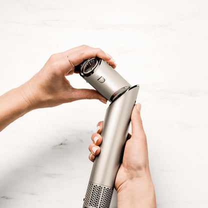 3-in-1 Haardroger en Stylingapparaat – Föhn – Haarstyler – Air Styler – Föhnborstel – Champagne – 2 Automatische Krulopzetstukken – Lichtgewicht 700 G