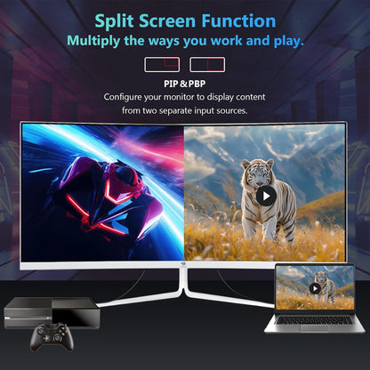 Z-Edge Gaming Monitor Gebogen Witte 30'' 200Hz, 1ms, 2560x1080, FreeSync, Scherm PC White Ultrabrede 21:9, Verstelbare Kanteling, 1500R VA, 2×HDMI2.0 & 2×DP1.4, RGB, VESA 75*75mm(DP-kabel meegeleverd)