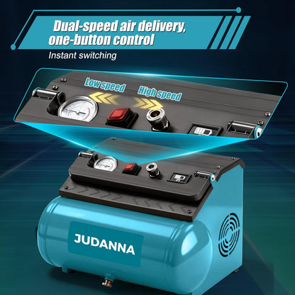 Accucompressor – Persluchtcompressor – Luchtpomp – Draagbare Compressor – Pneumatische Compressor – 8 Bar Werkdruk – 8 Liter Capaciteit
