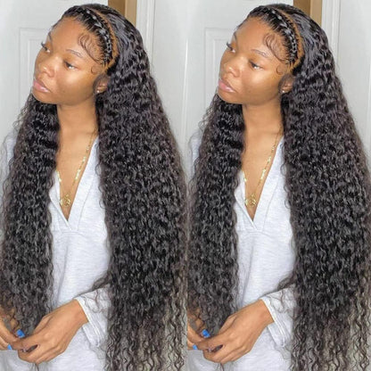 Lace Front Pruik Menselijk Haar – Kant Front Pruik – Frontale Pruik – Diepe Golf Pruik – Menselijk Haar Pruik – 24 Inch – 13X4 HD Transparant Zwitsers Kant – 180% Dichtheid