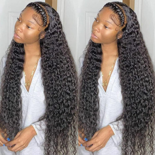 Lace Front Pruik Menselijk Haar – Kant Front Pruik – Frontale Pruik – Diepe Golf Pruik – Menselijk Haar Pruik – 24 Inch – 13X4 HD Transparant Zwitsers Kant – 180% Dichtheid