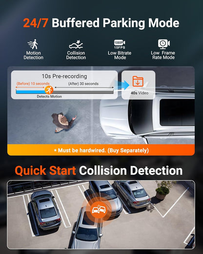 Driekanaals Dashcam – Dashcam Auto – Autocamera – Auto Camera – Voor- En Achtercamera – 2,7K + 2,5K + 2,5K – WiFi, GPS En Infrarood Nachtzicht