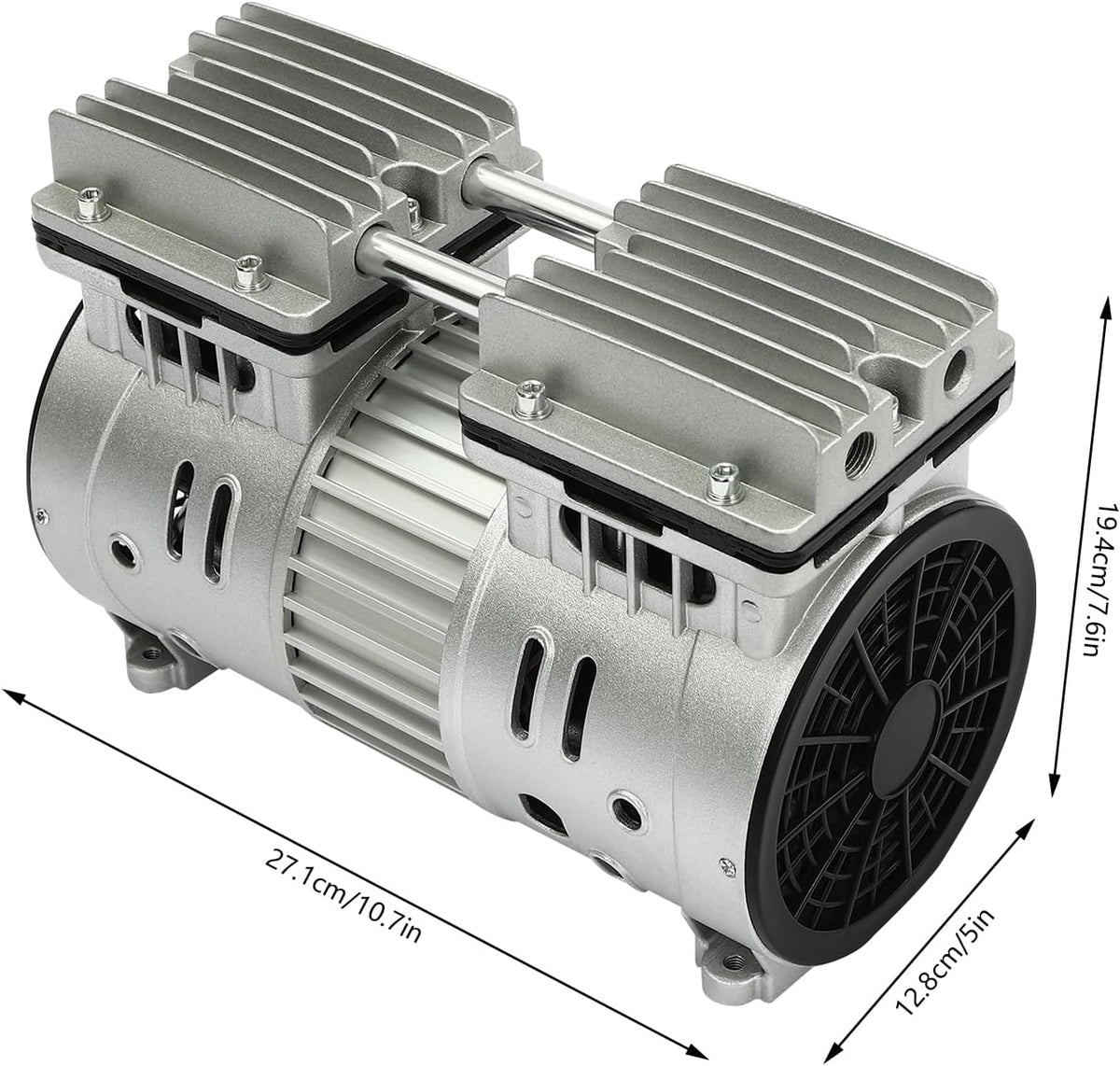 Olievrije Vacuümpomp – Vacuüm Pomp – Compressor Pomp – Stille Pomp – Laboratorium Pomp – 550W 220V – Stil Geluid 65dB – 8 Bar Maximale Druk